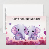 かわいい＆ユーモアたっぷりのバレンタインデー キッズ向け #36 シーズンカード (正面/裏面)