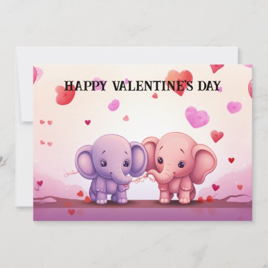 かわいい＆ユーモアたっぷりのバレンタインデー キッズ向け #37 シーズンカード (正面)