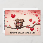 かわいい＆ユーモアたっぷりのバレンタインデー キッズ向け #38 シーズンカード (正面/裏面)