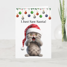 かわいい ユーモアたっぷりの 面白い 猫のクリスマス グリーティング カード