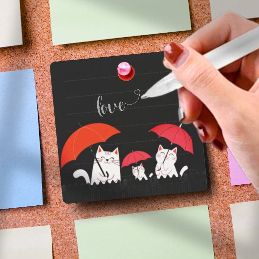 かわいい ユーモアのある猫のポストイット ノート ミニマルな子猫のアート ポストイット