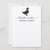 かわいい ユーモアのアヒル オーガニック マーケット パーソナル ステーショナリー ノートカード (正面)