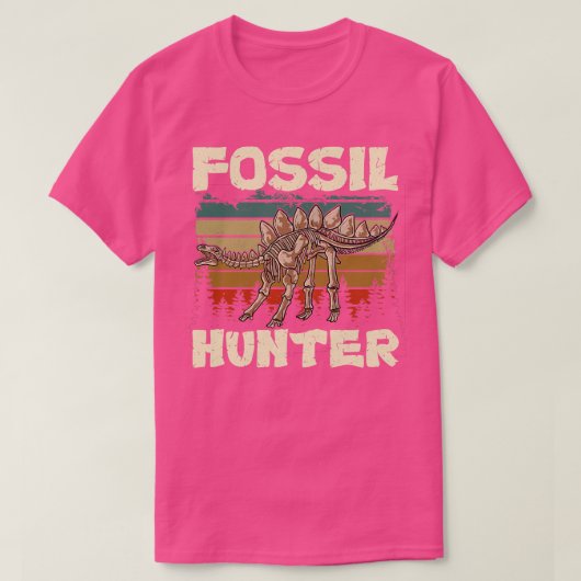 かわいい ユーモアの化石ハンター 古生物学 恐竜 Tシャツ (デザイン正面)