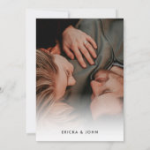 かわいい&ユーモア溢れる規模縮小ウェディングフォト 案内状 (裏面)