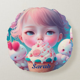 かわいい ラウンドクッション