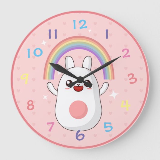 かわいい ラージ壁時計 (正面)