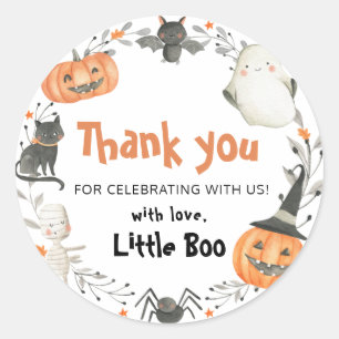かわいい リトル ブー ハロウィン 秋のベビーシャワー ラウンドシール