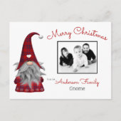 かわいい!ルスティックなクリスマス小人のエルフ シーズンポストカード (正面)