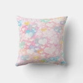 かわいい レイヤード ハート 水彩模様 クッション (裏面)