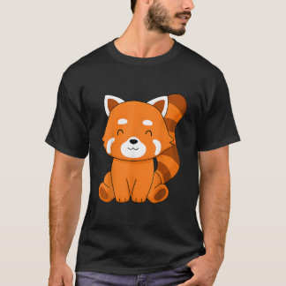 かわいい レッサーパンダ 赤パンダ Tシャツ