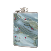 かわいい レディバグ 大理石 - 個別化された フラスク (左)