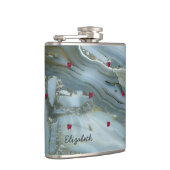 かわいい レディバグ 大理石 - 個別化された フラスク (右)