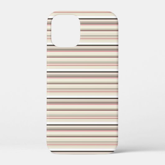 かわいい レトロ 白 赤 ストライプ Case-Mate iPhoneケース (裏面)