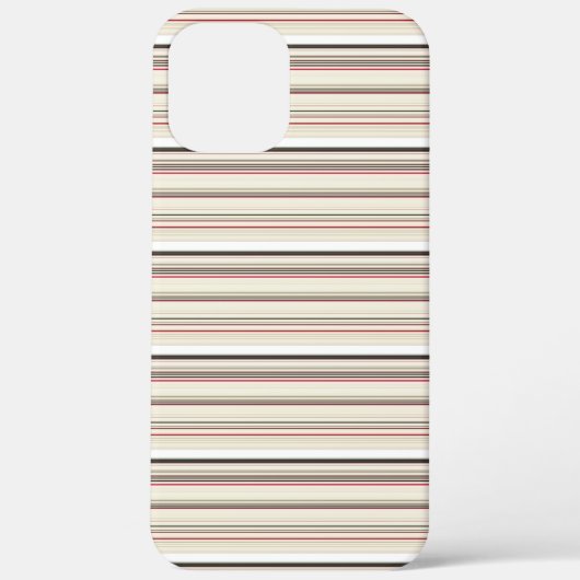 かわいい レトロ 白 赤 ストライプ Case-Mate iPhoneケース (裏面)