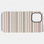 かわいい レトロ 白 赤 ストライプ iPhoneケース (裏面横)
