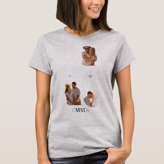 かわいい＆ロマンチックなデザインのペアTシャツ Tシャツ (正面)