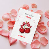 かわいい ロマンチック レトロ チェリー バレンタインデー カード