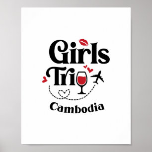 かわいい ワイン 女子旅 カンボジア 旅行 休暇 ポスター