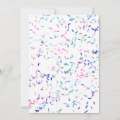 かわいい「ワン」クッキー スプリンクル キッズの1歳誕生日 招待状 (裏面)