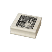 かわいい ヴィンテージの森の少女 図書館から ラバースタンプ (スタンプ)