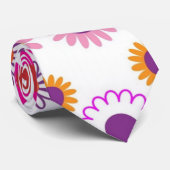 かわいい,ヴィンテージデイジー花。赤,紫,ピンク,ギ ネクタイ (ロール)