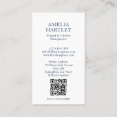 かわいい ヴィンテージ フラワーのカメラの写真家 ビジネス 名刺 (裏面)