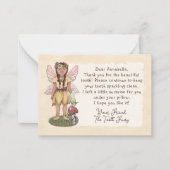 かわいい ヴィンテージ 歯の妖精からの手紙 初歯 ノートカード (正面)