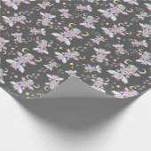 かわいい&不気味なかわいいウィッチトリプルムーンハロウィーン ラッピングペーパー (角)