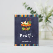 かわいい&不気味なハロウィーンカップケーキありがとう ポストカード (スタンド正面)