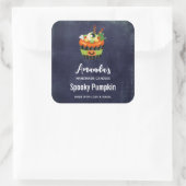 かわいい&不気味なハロウィーンカップケーキキャンドルビズ スクエアシール (バッグ)