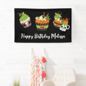 かわいい&不気味なハロウィーントリート誕生日バナー 横断幕 (インサイチュ)