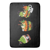 かわいい&不気味なハロウィーントリート バスマット (正面縦)