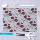 かわいい&不気味な生き物レッドピンクゴシックアーお洒落ト 薄葉紙 (クラフト)