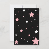 かわいい&不気味ウィッチピンクのハロウィーン誕生日バッシュ サンキューカード (裏面)