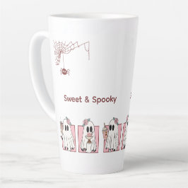 かわいい&不気味ハロウィーンマグ – かわいい幽霊 カフェラテマグ