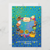 かわいい&不気味ハローウィンパーティ招待状子供へ 招待状 (裏面)