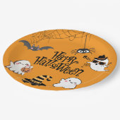 かわいい&不気味ハローウィンパーティ紙プレート ペーパープレート (アングル)