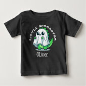 かわいい,不気味恐竜,名前をカスタムする,ハロウィーン ベビーTシャツ (正面)