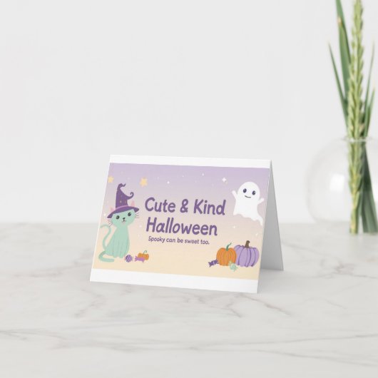 🧡 ✨ 「かわいい&優しいハロウィン」コレクション 🎃🌿 招待状 (正面)