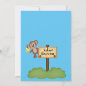 かわいい 全員集合!ジャングルテーマの1歳誕生日パーティー 招待状 (裏面)