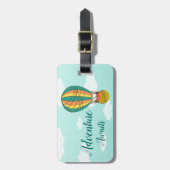 かわいい「冒険を待つ」鳥のイラストレーション 子供へ ラゲッジタグ (正面縦)