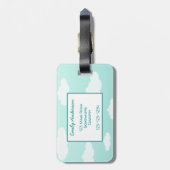 かわいい「冒険を待つ」鳥のイラストレーション 子供へ ラゲッジタグ (裏面縦)