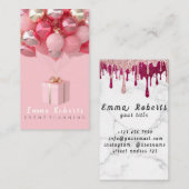 かわいい《写真》ぼけ味とバラ金ゴールドシークインイベントプランナー 名刺 (正面/裏面)