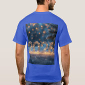 かわいい 冬 あけましておめでとう 2026 ファミリーTシャツ Tシャツ (裏面)