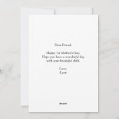 かわいい 初の母の日カード シーズンカード (裏面)