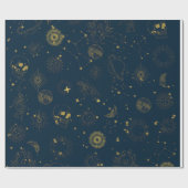 かわいい〔占星術の〕十二宮図と星占いハロウィーン ラッピングペーパー (フラット)