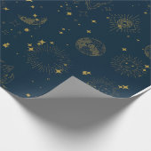 かわいい〔占星術の〕十二宮図と星占いハロウィーン ラッピングペーパー (角)