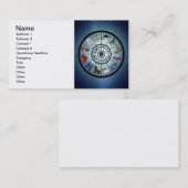 かわいい(占星術の)十二宮図の印の名刺 名刺 (正面/裏面)