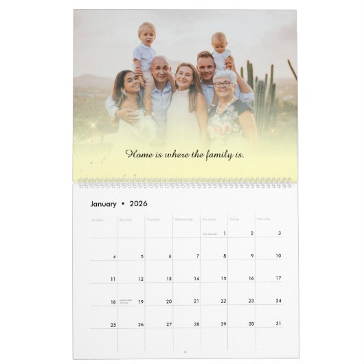 かわいい〔占星術の〕十二宮図シンボルや象徴と前向き引用文2025カレンダー カレンダー (1月 2026)