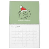 かわいい〔占星術の〕十二宮図シンボルや象徴と前向き引用文2025 カレンダー (2月 2027)